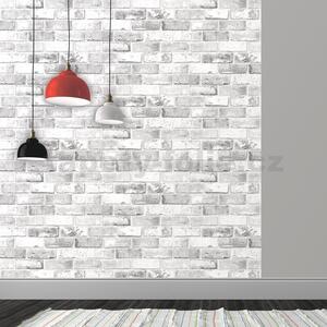Papierové tapety na stenu IMPOL E98929, rozmer 10,05 m x 0,53 m, tehly svetlo sivé , IMPOL TRADE