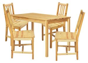 Jedálenský stôl 8848 lak + 4 stoličky 869 lak