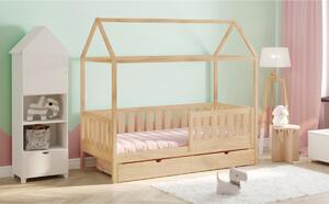 Detská posteľ domček Nemos II so zásuvkami - 80x180 cm - borovica
