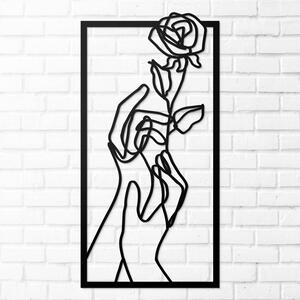 DUBLEZ | Minimalistický drevený obraz - Ruža