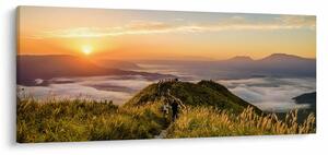 Obraz hory pri západe slnka (120x50 cm)