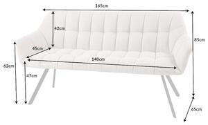 Dizajnová lavica Vallerina 165 cm béžová