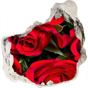 Nálepka 3D diera Červené ruže nd-p-76865971