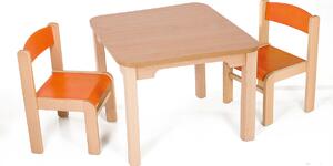 Hajdalánek Detský stolík MATY so stoličkami LUCA (oranžová, oranžová) MATYLUCAORAORA