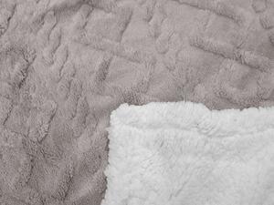 Luxusná svetlosivá baránková deka z mikroplyšu ORNAMENTS, 150x200 cm Rozmer: 150 x 200 cm