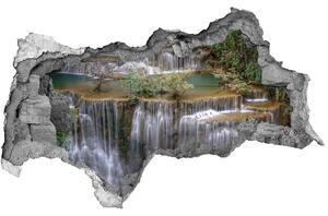 Diera 3D v stene nálepka Vodopád v lese nd-b-126131664