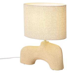 Wabi Sabi stolná lampa béžová s ľanovým tienidlom 35cm - Florence