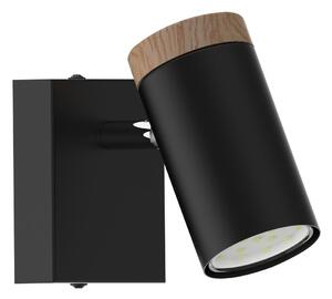 Candellux Nástenné bodové svietidlo LAGOS 1xGU10/15W/230V čierna/hnedá CA0918 + záruka 3 roky zadarmo
