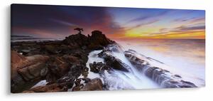 Obraz hory v hmle (120x50 cm)