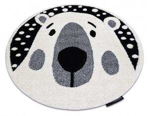 Koberec JOY Teddy krém / čierny kruh
