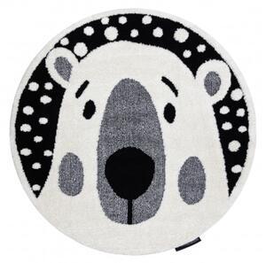 Koberec JOY Teddy krém / čierny kruh