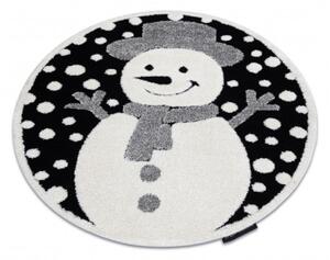 Koberec JOY Snowman čierny / krém