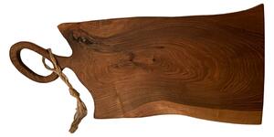Atypická drevená doska na servírovanie 78cm x 30 cm Hnedá