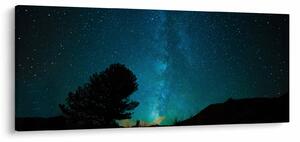 Obraz nočnej oblohy s hviezdami (120x50 cm)