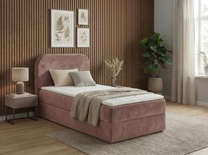 Čalúnená posteľ boxspring FORENA 90x200 cm staroružová Matrac: Matrac Bonell pružinový