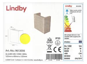 Lindby Lindby - LED Nástenné svietidlo YVA 2xLED/2,4W/230V LW0946 + záruka 3 roky zadarmo
