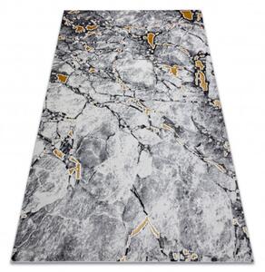 Koberec GLOSS 528A 58 mramor - slonia kosť, čierny