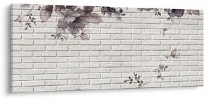 Obraz múru s kyticou (120x50 cm)