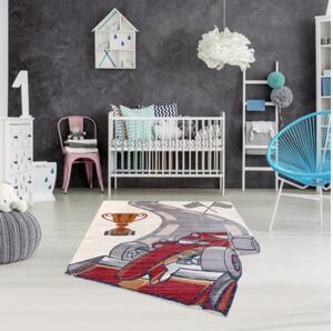 Koberec TOYS 75327 Formula 1 - krém / červený, fuksia