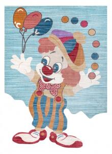 Koberec TOYS 75328 Klaun - granát, tyrkys / červený, fuksia