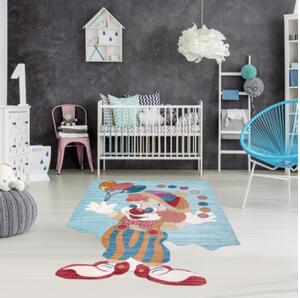 Koberec TOYS 75328 Klaun - granát, tyrkys / červený, fuksia
