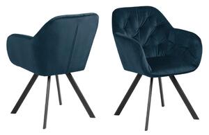 Actona Čalúnená jedálenská stolička Lola navy blue