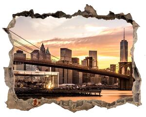 Fototapeta díra na zeď 3D Brooklyn bridge nd-k-69026847