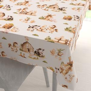 Biante Detský bavlnený obdĺžnikový obrus Sandra SA-779 U nás na statku 50x100 cm