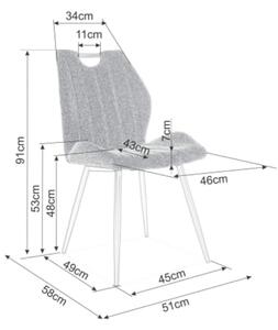 Jedálenska stolička ARCO - sivá