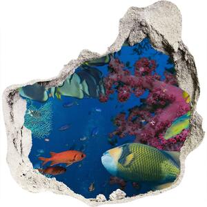 Nálepka 3D diera na stenu samolepiaca Koralový útes