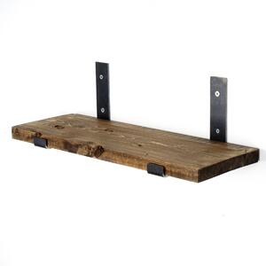 Kalune Design Nástenná polica LAM II 40 cm orech/čierna