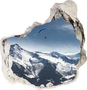 Díra 3D ve zdi nálepka Paragliding alps nd-p-175499481