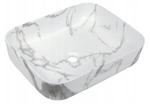 Invena Florina, keramické umývadlo 51x40x13 cm, imitácia kameňa, INV-CE-40-706-C