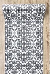 Behúň ARGENT kvety - W4949 biely / sivý
