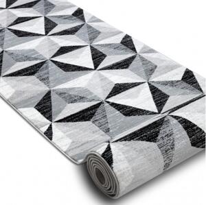 Behúň ARGENT - W6096 trojuholníky 3D sivý / čierny