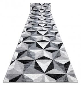 Behúň ARGENT - W6096 trojuholníky 3D sivý / čierny