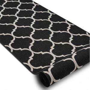 Behúň SIZAL FLOORLUX 20608, koniczyna marokánska trellis čierny / strieborný