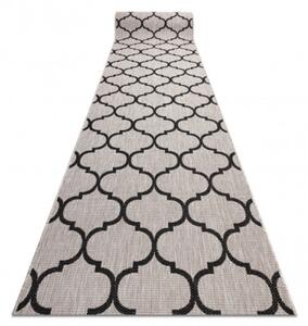 Behúň SIZAL FLOORLUX 20608, koniczyna marokánka, trellis strieborný / čierny