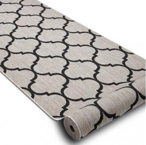 Behúň SIZAL FLOORLUX 20608, koniczyna marokánka, trellis strieborný / čierny