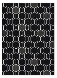 Koberec SPRING 20404993 Hexagon šnúrkový - čierny