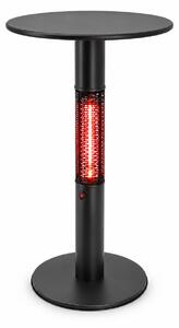 Vyhrievaný barový stôl s infražiaričom, výška 1130 mm, 1500 W, Ø 600 mm, čierny