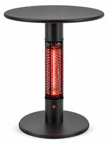 Vyhrievaný terasový stôl s infražiaričom, výška 790 mm, 1500 W, Ø 600 mm, čierny