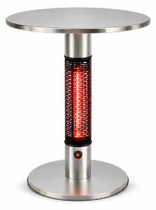 Vyhrievaný terasový stôl s infražiaričom, výška 790 mm, 1500 W, Ø 600 mm, nerezový