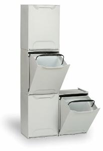 Súprava 4 plastových košov na triedený odpad, 20 L, 340 x 290 x 470 mm