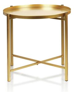 DekorStyle Odkladací stolík Lucas 40 cm zlatý