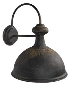 Nástěnná vintage čierna retro lampa Helene - 43*35*44 cm - Clayre & Eef