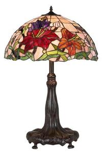 Lampa Tiffany do obývačky ORCHIDEA 80*Ø50 3*E27