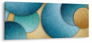 Obraz abstrakcie kruhy (120x50 cm)