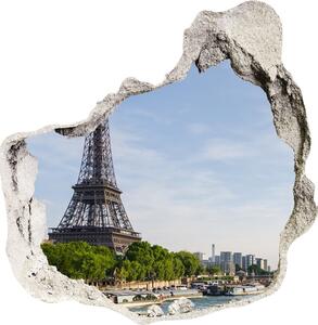 Foto fotografie diera na stenu Eiffelova veža v paríži