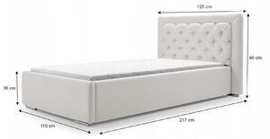 Čalúnená posteľ Valerie 90x200 Farba: Biela krémová